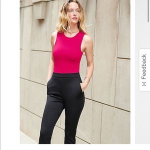 Express medium hot pink thong bodysuit